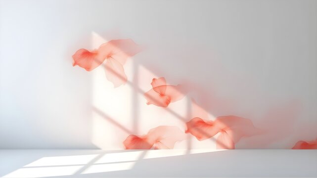 Red moke in wall