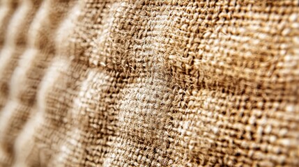 Naklejka premium Discover the elegance of a beige linen texture featuring vertical threads.