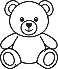 Fototapeta premium A simple, charming illustration of a classic teddy bear, evokes feelings of nostalgia and comfort.