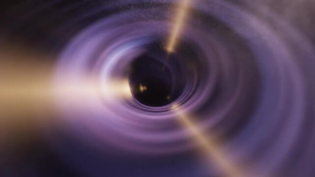 Stunning Black Hole Simulation with Light and Cosmic Phenomena.