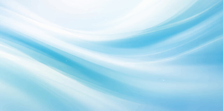 Soft flowing blue waves create an abstract liquid texture with bright light lines and motion blur in this modern vector wallpaper design