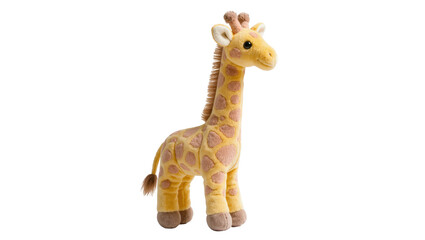 Adorable yellow and brown spotted giraffe plush toy for children, soft toy animal © Federica