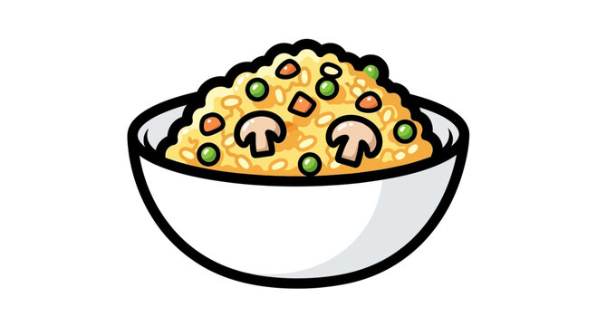Cartoon Fried Rice Bowl