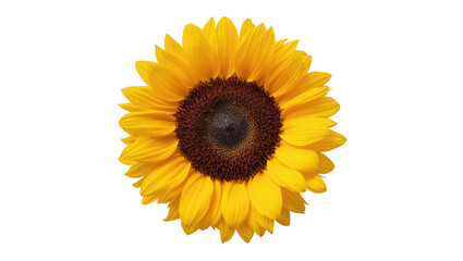 Fototapeta premium Vibrant yellow sunflower bloom with intricate seed patterns, a beautiful symbol of summer