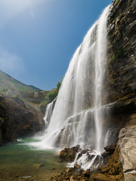 Tortum Waterfall in Erzurum. Near Uzundere, Tortum district, T&uuml;rkiye. 