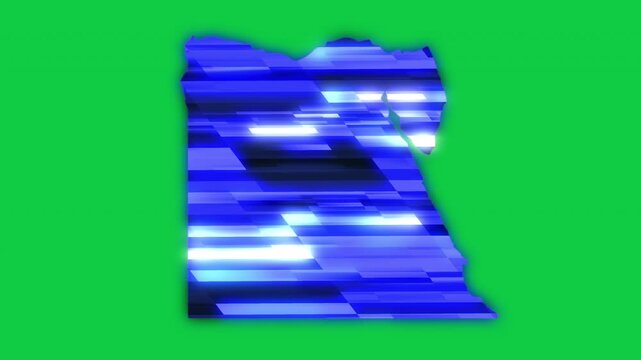 Egypt blue news headline effect map pop animation green background