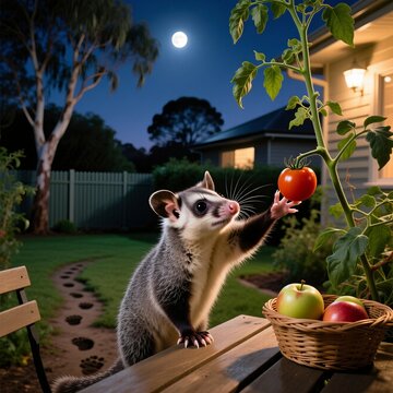 In Australia possums are known to raid gardens and food storage