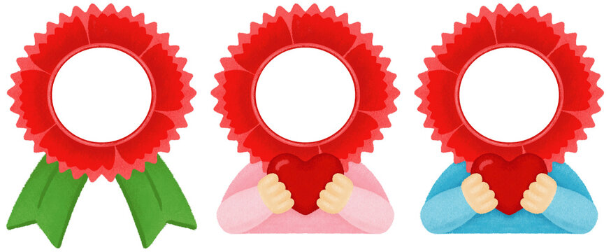 Carnation Flower Frame Illustration