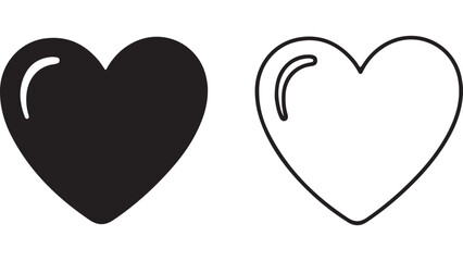 Obraz premium Heart icons with transparent background
