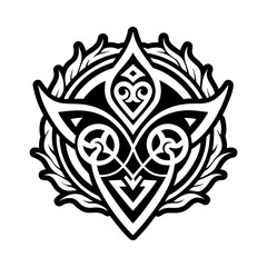 Fototapeta premium Evolve tattoo icon in glyph style