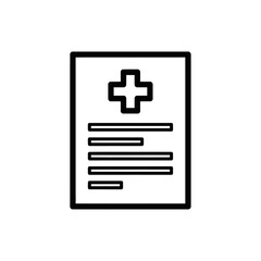 Fototapeta premium Medical Report Illustration with Cross Symbol and Document for Healthcare Documentation