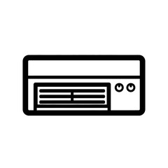 Fototapeta premium Minimalist Air Conditioner Icon for Home and Office Environments