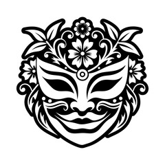 Obraz premium Glyph style icon of a theater mask