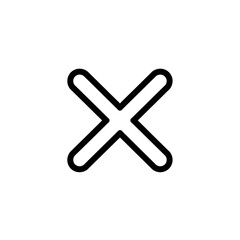 Fototapeta premium Minimalist Black Cross Symbol on White Background for Design or Branding Purposes