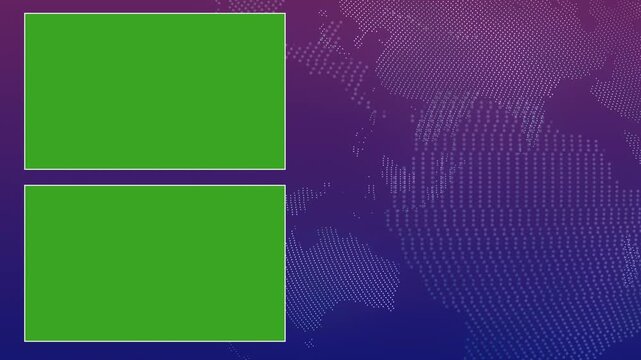 3d virtual news studio green screen background World Map background. News Studio Background for news report and breaking news on world live report. News background business