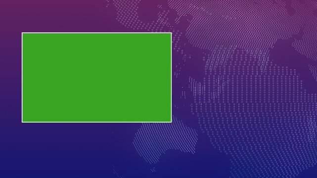 3d virtual news studio green screen background World Map background. News Studio Background for news report and breaking news on world live report. News background business