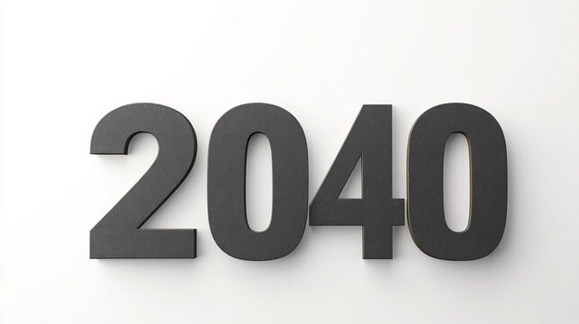 The Year 2040 Exploring Future Trends in Minimalism, Calendar Changes, and Modern Graphic Design