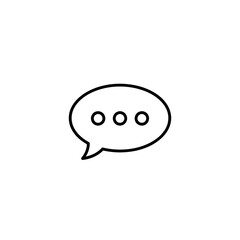 Obraz premium Minimalist Illustration of a Chat Bubble with Three Dots for Communication Concept