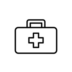 Obraz premium Minimalist Medical Kit Icon for Healthcare and First Aid Supplies