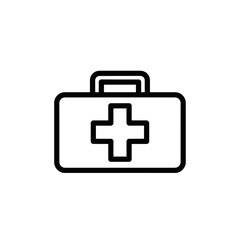 Obraz premium Minimalist Medical Kit Icon Representing Healthcare and First Aid Equipment