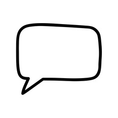 Fototapeta premium Minimalist Speech Bubble Icon for Communication and Messaging Design