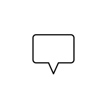 Minimalist Speech Bubble Icon for Communication and Messaging Designs