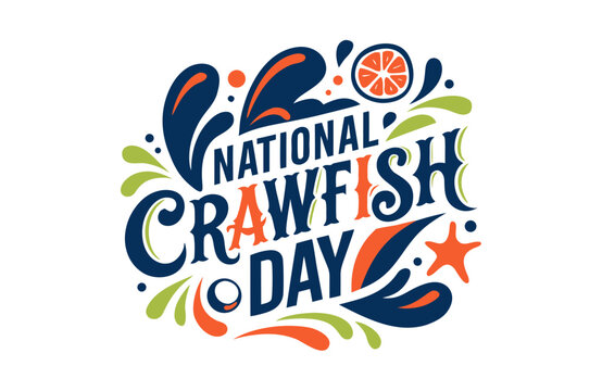 Fresh Crawfish Silhouette Vector, Cooking and Food Concept National Crawfish Day
