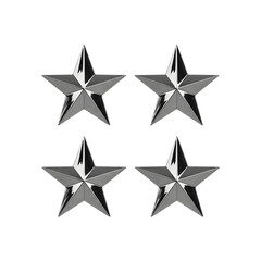 Obraz premium Four shiny metal stars