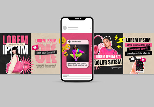 Colorful Multipurpose Social Media Carousel Post Set