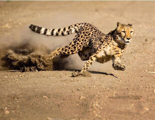 Cheetah running photography © Malik