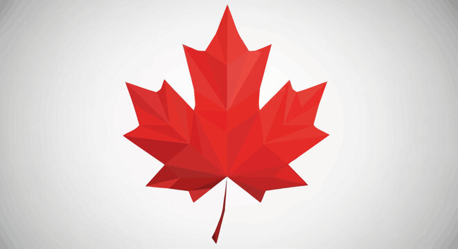 Canada day celebration with maple leaf symbol on july 1st