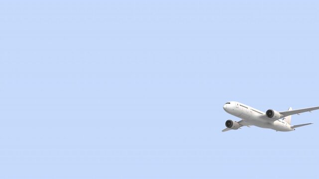 Airplane flying in the sky