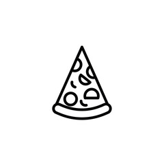 Fototapeta premium Simple Illustration of a Slice of Pizza with Toppings on a White Background