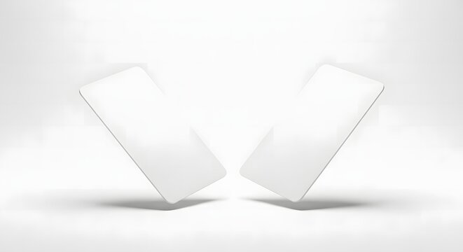 Two transparent glass or acrylic award plaques on a white background