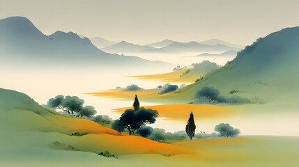 Fototapeta premium sunrise in mountains