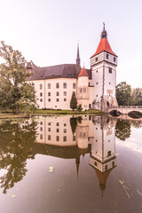 Fototapeta premium Sunset view of Castle Blatna, Czech Republic