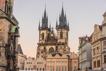 Fototapeta premium Church of Our Lady before Tyn at the Old Town square in Prague, Czechia