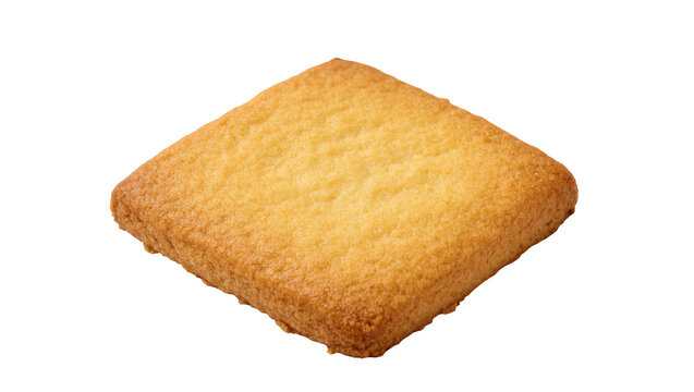 Perfectly baked golden shortbread cookie, a traditional sweet buttery biscuit treat