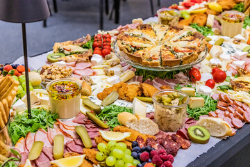 Obraz premium Various cold cuts at a buffet in the Czech Republic