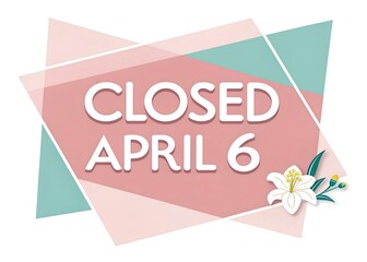 Easter Monday Closure Announcement | Holiday Notice: Closed on Easter Monday | Business Closed for Easter Monday Holiday | Easter Monday Holiday Closure Notice