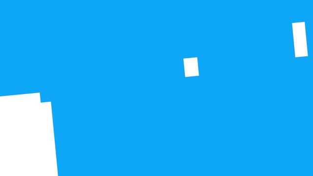 A modern cyan blocky geometric abstract wipe transition with irregular white shapes. This dynamic motion graphic is perfect for reveals or background elements.