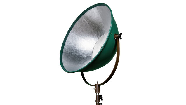 Professional retro dark green studio light for film and photo production equipment