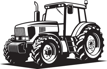 Obraz premium modern traktor vector symbol