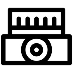 Fototapeta premium Slide projector. Editable stroke vector icon.