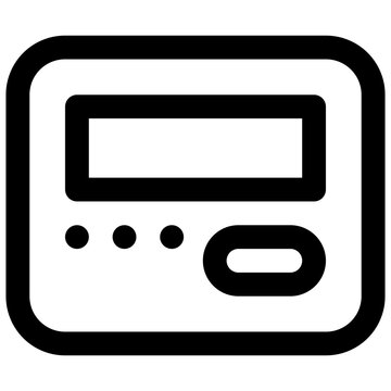 Pager. Editable stroke vector icon.