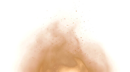 Fototapeta premium Amber glow with light haze isolated on transparent background