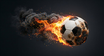 burning soccer ball © xamyak13