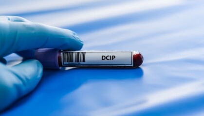 Obraz premium Blood sample tube for DCIP test analysis.