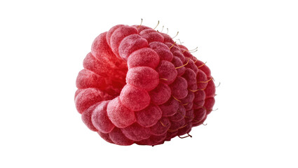 Sweet and juicy red raspberry fruit close-up, highlighting fresh delicious healthy snack © Ines
