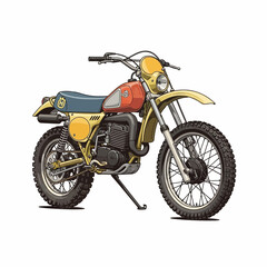 Obraz premium Vintage Dirt Bike Illustration